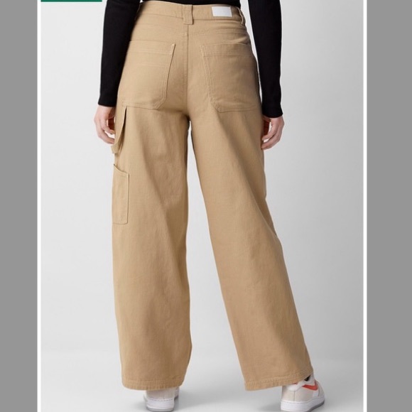 NWT Twik Simons Khaki Tan Wide Leg Cargo Pants size 28 - Picture 3 of 16